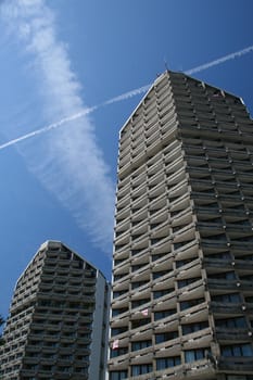 skyscrapers in the city center, Wroclaw, Poland