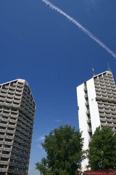 skyscrapers in the city center, Wroclaw, Poland