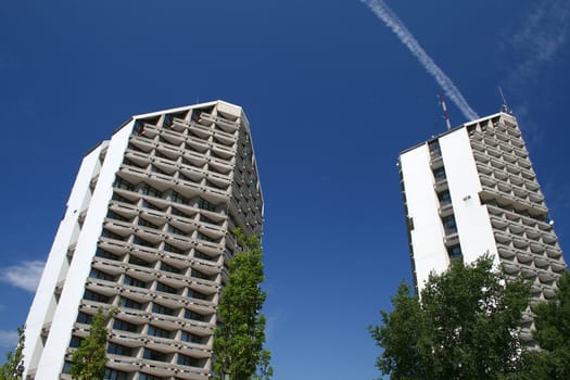 skyscrapers in the city center, Wroclaw, Poland