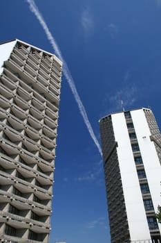 skyscrapers in the city center, Wroclaw, Poland