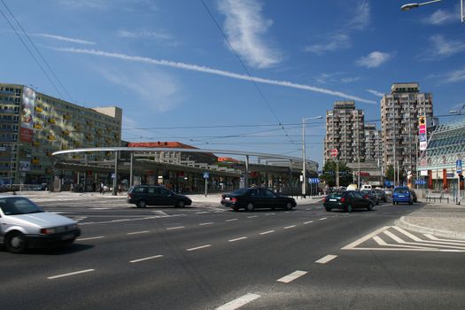 rush hours in the city, Wroclaw, Poland