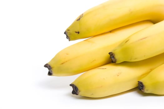 Fresh bunch of bananas isolated on white