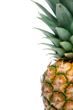 A juicy pineapple isolated on white background