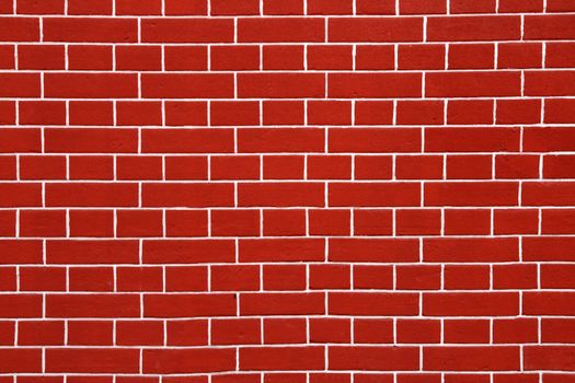 bright red brick wall background