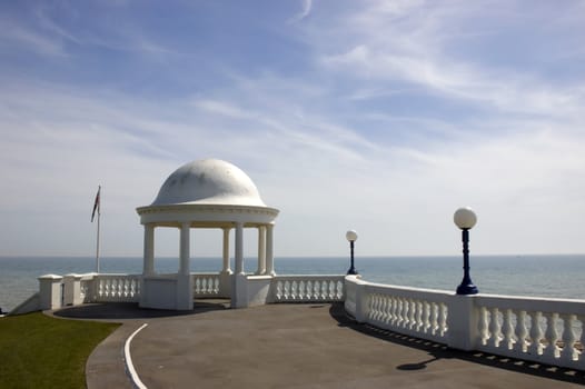 A dome on the promenade in an english seaside resort