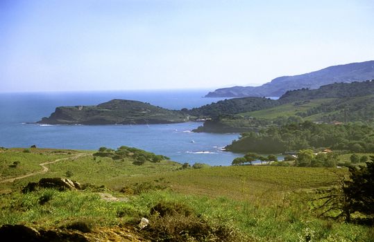 The rugged cliffs of the Costa Brava in Spain are a popular torist destination.