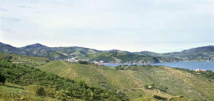 Small resort towns dot the rugged Costa Brava landscape in Spain.