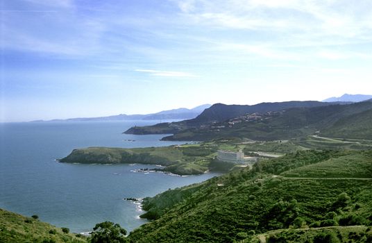 The rugged cliffs of the Costa Brava in Spain are a popular torist destination.