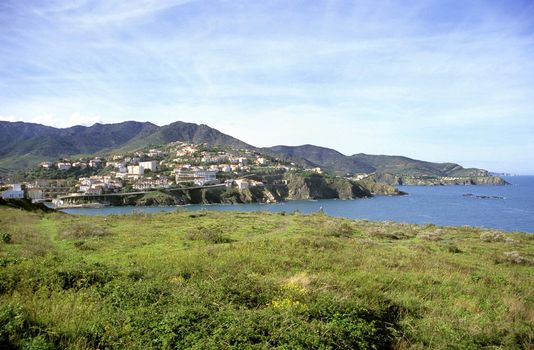 Small resort towns dot the rugged Costa Brava landscape in Spain.