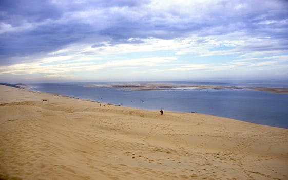 La Dune du Pyla is one of France's most unusual attractions. This man made sand due is the largest in Europe.