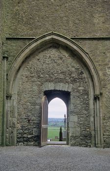 A door in the Rock of Cashel leads to the cemetery