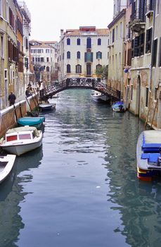 A quiet day on a typical Venetian canal.