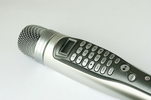 Modern Microphone with button to choose songs