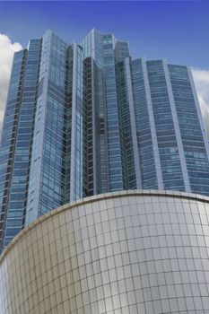 A High rise building side by side in seoul Korea