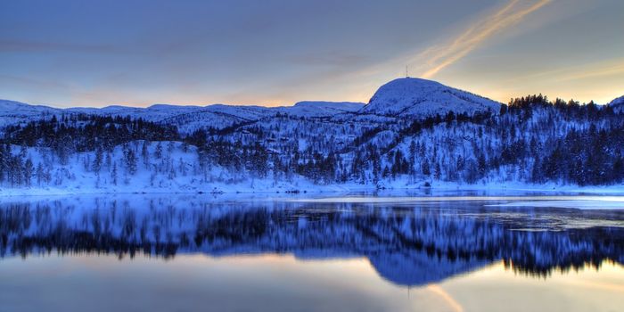 Winter landscape in the Norwegian mountains