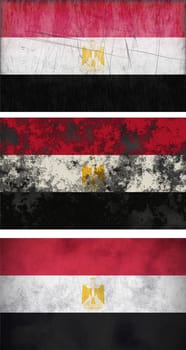 grunge flags of egypt