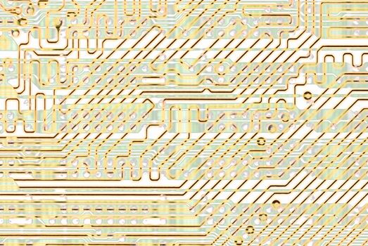 Abstract high tech circuit board golden texture