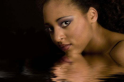 Portrait of a african girl with make-up