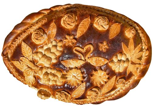 Isolated Ukrainian festive bakery Holiday Bread