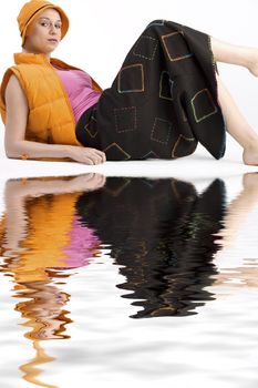 Young good looking woman posing in a new style