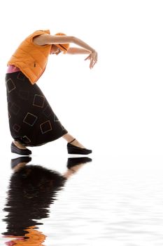 Young good looking woman posing in a new style
