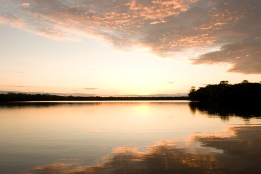 Lake Sandoval is located Tambopata-Candamo which is a nature reserve in the Peruvian Amazon Basin south of the Madre de Dios River