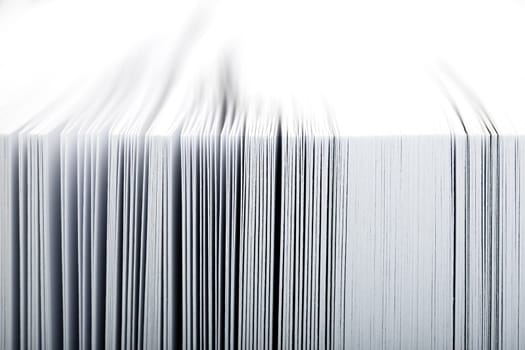 Macro image of pages in a book - selective focus