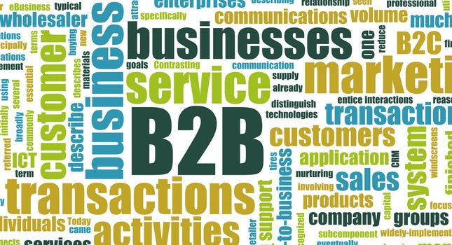 B2B Business to Business Concept as Abstract
