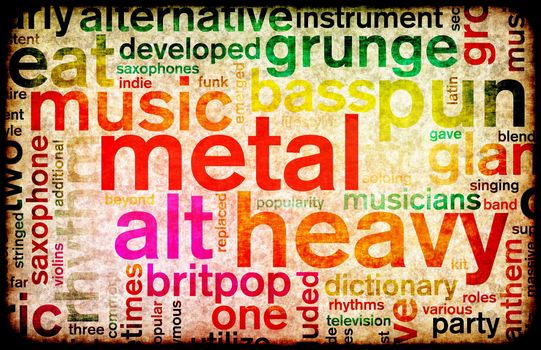 Heavy Metal Music Poster Art as a Background