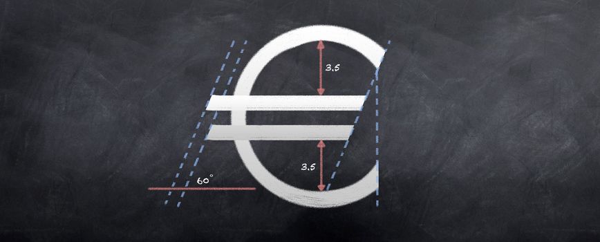 A technical drawing of how the Euro was built sketched on a blackboard