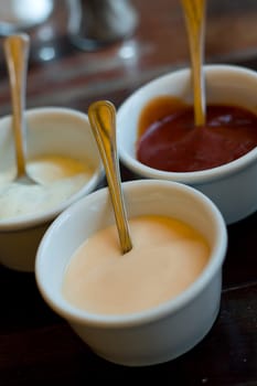 Delicious and colorful trio of dips