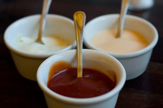 Delicious and colorful trio of dips