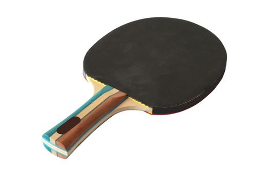 Ping-pong paddle, isolated photo