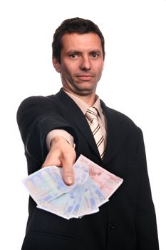 businessman with money