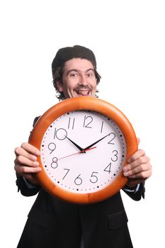 businessman with clock