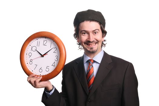 businessman with clock