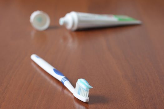 Tooth paste and tooth brush