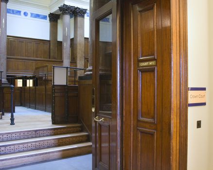 Very old courtroom (1854) at St Georges Hall, Liverpool,UK