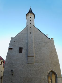 Tallinn Townhall from side. Composite image, comprised from 5 stitched shots.
