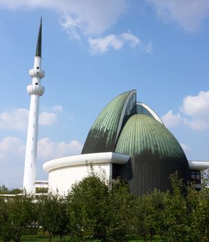 Mosque and islamic center with minaret, Zagreb, Croatia