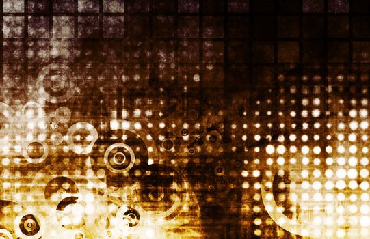Abstract Grunge Background With Digital Media Art