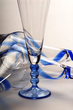 Abstract background  wine glasses to design. Close up.