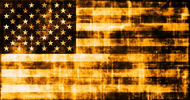 A Virtual America USA Flag Online Technology