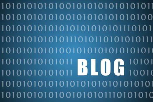 Blogs Abstract on Blue Background Digital Tech