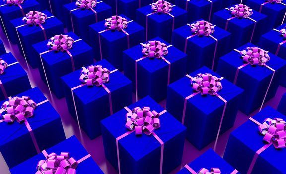 Presents Abstract Gift Box Background in 3d