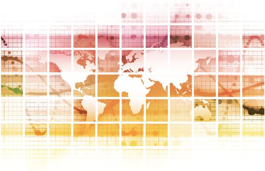 Global Conference World as a Abstract Background
