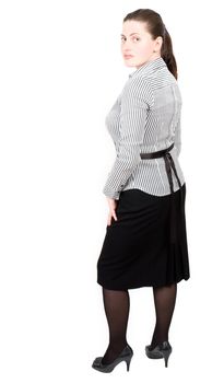 business lady on a white background