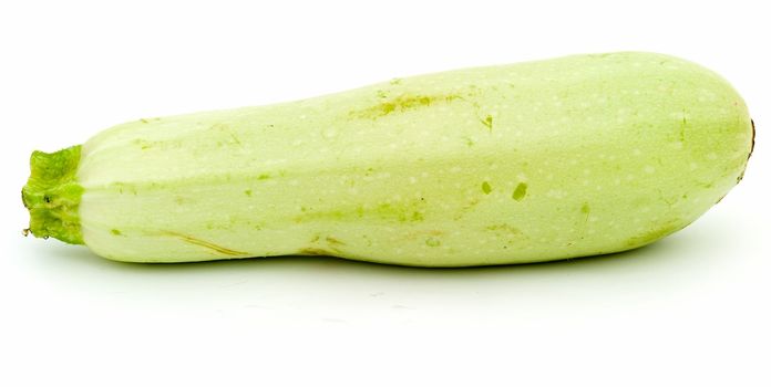 The vegetable marrow on a white background.