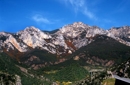 Bridges and tunnels make driving through the Pyrenees an easy and beautiful trip, particularly in the autumn.