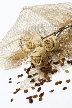 a bouquet of dry colors is in the beautiful wrapping